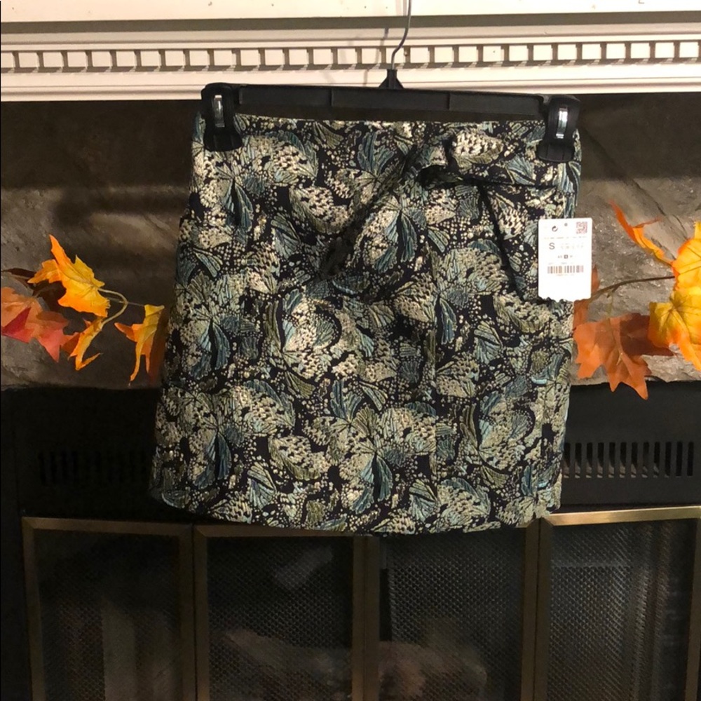 Zara printed mini skirt